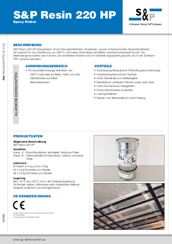 Technisches Datenblatt S&P Resin 220 HP (TDB)