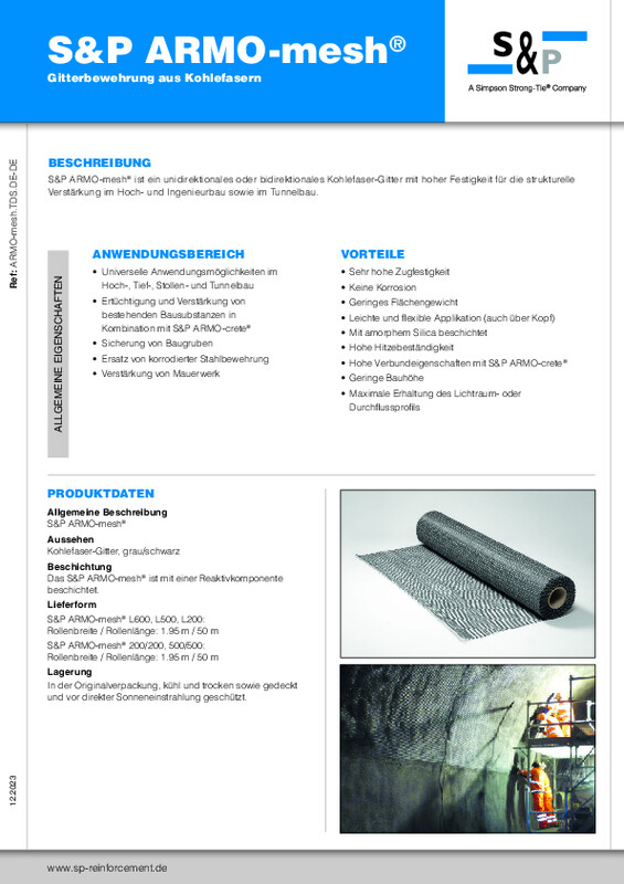 Technisches Datenblatt S&P ARMO-mesh®