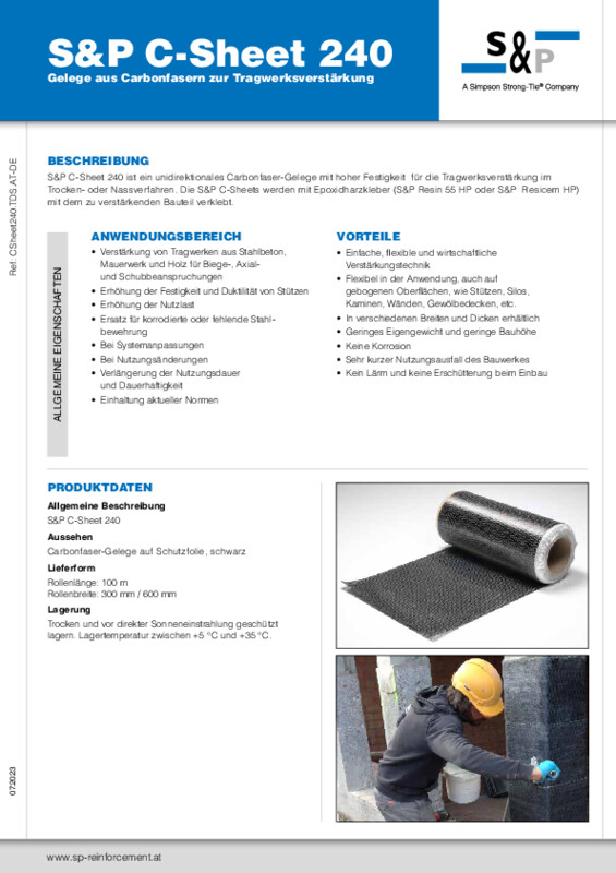 Technisches Datenblatt S&P C-Sheet 240 (TDB)