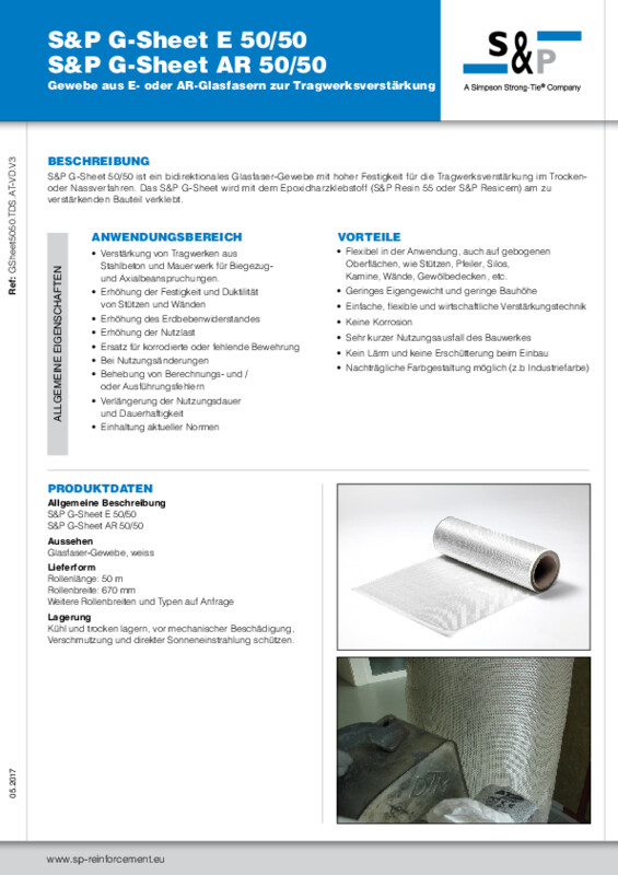 Technisches Datenblatt S&P G-Sheet E/AR 50/50 (TDB)