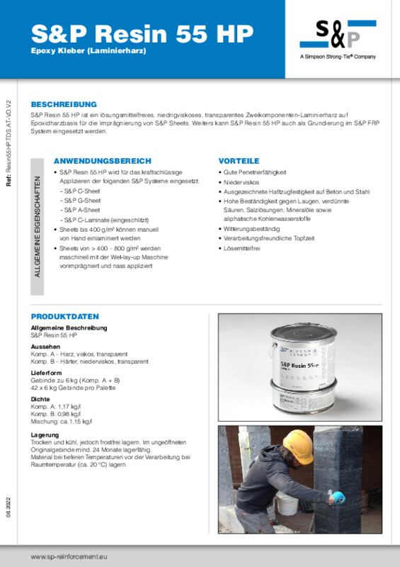 Technisches Datenblatt S&P Resin 55 HP