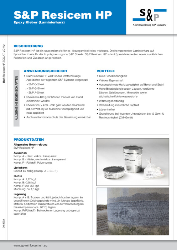 Technisches Datenblatt S&P Resicem HP (TDB)