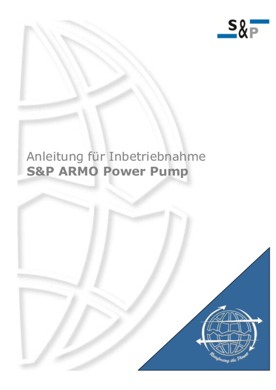 Anleitung für Inbetriebnahme S&P ARMO Power Pump