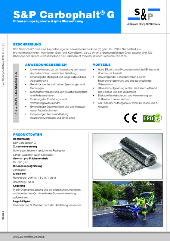 Technisches Datenblatt S&P Carbophalt® G (TDB)
